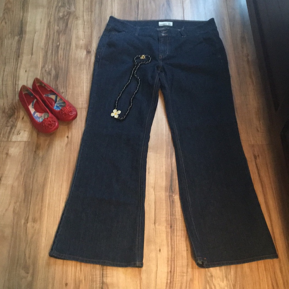 Old Navy Dark Wash Wide Leg Trouser Jean